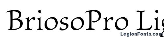 BriosoPro LightCapt Font