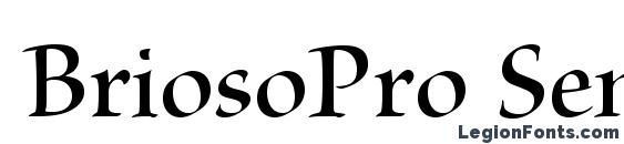 Шрифт BriosoPro SemiboldDisp, Типографические шрифты