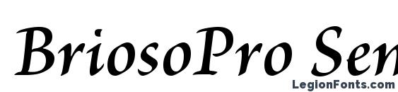 Шрифт BriosoPro SemiboldIt, Красивые шрифты