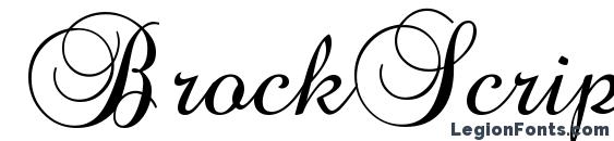 шрифт BrockScript, бесплатный шрифт BrockScript, предварительный просмотр шрифта BrockScript