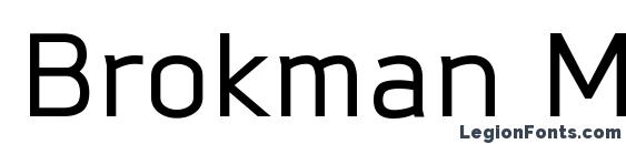 Brokman Medium Font