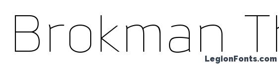 шрифт Brokman Thin, бесплатный шрифт Brokman Thin, предварительный просмотр шрифта Brokman Thin