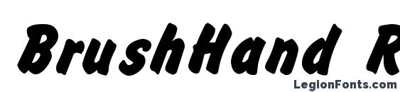 BrushHand Regular font, free BrushHand Regular font, preview BrushHand Regular font