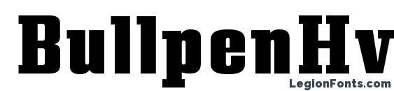 BullpenHv Regular font, free BullpenHv Regular font, preview BullpenHv Regular font