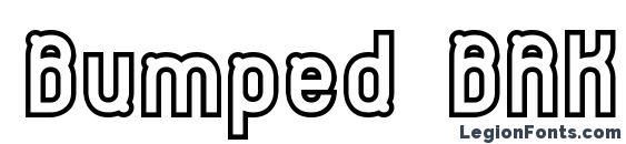 шрифт Bumped BRK, бесплатный шрифт Bumped BRK, предварительный просмотр шрифта Bumped BRK