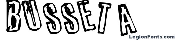 шрифт Busseta, бесплатный шрифт Busseta, предварительный просмотр шрифта Busseta