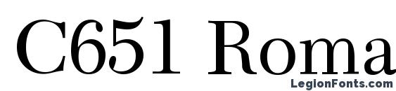C651 Roman Regular font, free C651 Roman Regular font, preview C651 Roman Regular font