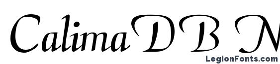 CalimaDB Normal Font, Tattoo Fonts