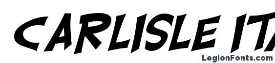шрифт Carlisle Italic, бесплатный шрифт Carlisle Italic, предварительный просмотр шрифта Carlisle Italic
