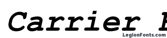 Шрифт Carrier Bold Italic Bold Italic