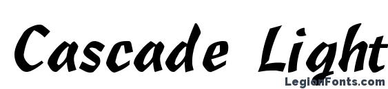 шрифт Cascade Light, бесплатный шрифт Cascade Light, предварительный просмотр шрифта Cascade Light