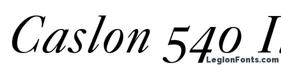 Шрифт Caslon 540 Italic Oldstyle Figures