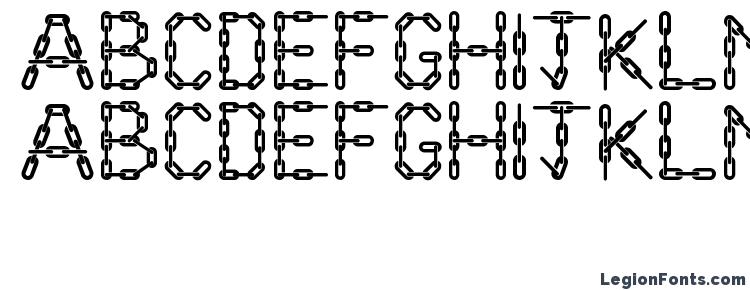 глифы шрифта Chain Letters, символы шрифта Chain Letters, символьная карта шрифта Chain Letters, предварительный просмотр шрифта Chain Letters, алфавит шрифта Chain Letters, шрифт Chain Letters