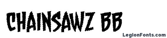 Chainsawz BB font, free Chainsawz BB font, preview Chainsawz BB font