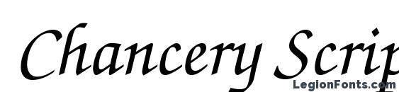 Шрифт Chancery Script Medium SSi Medium Italic