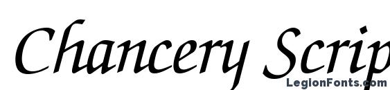 Шрифт Chancery Script SSi Italic