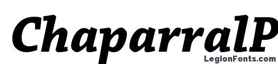 Шрифт ChaparralPro BoldItCapt