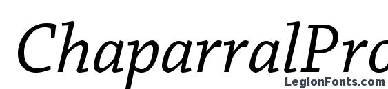 Шрифт ChaparralPro Italic