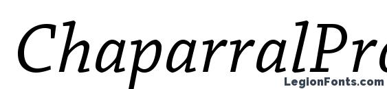 шрифт ChaparralPro ItCapt, бесплатный шрифт ChaparralPro ItCapt, предварительный просмотр шрифта ChaparralPro ItCapt