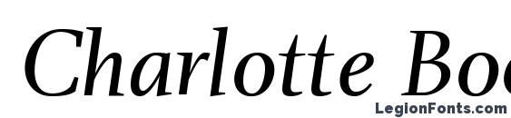 Шрифт Charlotte Book Italic Plain