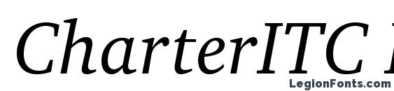 Шрифт CharterITC Italic