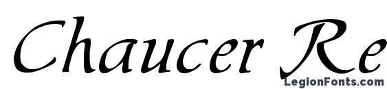 шрифт Chaucer Regular, бесплатный шрифт Chaucer Regular, предварительный просмотр шрифта Chaucer Regular