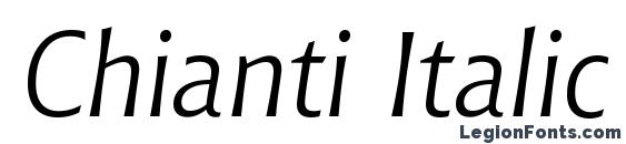 Chianti Italic Win95BT Font