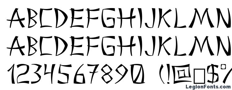 глифы шрифта Chinac, символы шрифта Chinac, символьная карта шрифта Chinac, предварительный просмотр шрифта Chinac, алфавит шрифта Chinac, шрифт Chinac