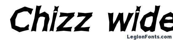 шрифт Chizz wide high italic, бесплатный шрифт Chizz wide high italic, предварительный просмотр шрифта Chizz wide high italic