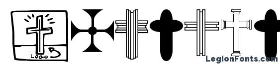 шрифт Christian Crosses V, бесплатный шрифт Christian Crosses V, предварительный просмотр шрифта Christian Crosses V