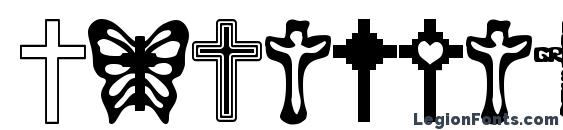 Christian Crosses font, free Christian Crosses font, preview Christian Crosses font