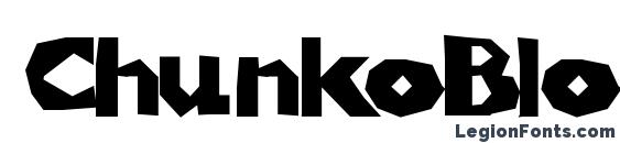 шрифт ChunkoBlocko, бесплатный шрифт ChunkoBlocko, предварительный просмотр шрифта ChunkoBlocko