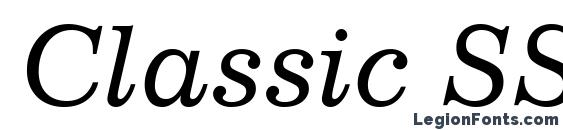 шрифт Classic SSi Italic, бесплатный шрифт Classic SSi Italic, предварительный просмотр шрифта Classic SSi Italic