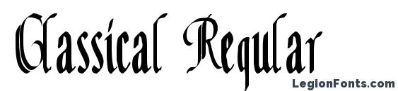 Classical Regular font, free Classical Regular font, preview Classical Regular font