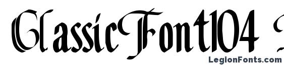 ClassicFont104 Regular ttcon Font, All Fonts