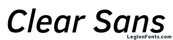 шрифт Clear Sans Medium Italic, бесплатный шрифт Clear Sans Medium Italic, предварительный просмотр шрифта Clear Sans Medium Italic