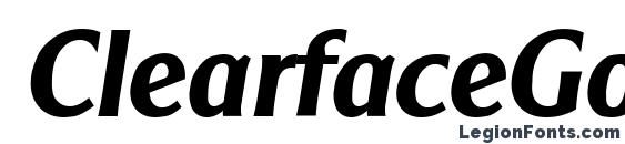 ClearfaceGothic Bold Italic Font