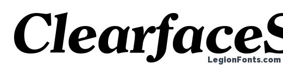 ClearfaceSerial Xbold Italic Font