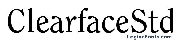 ClearfaceStd Regular Font