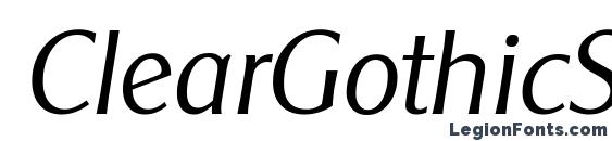 ClearGothicSerial Light Italic Font