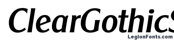 ClearGothicSerial Medium Italic Font