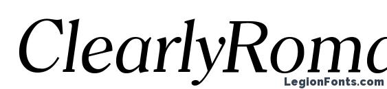 шрифт ClearlyRoman Italic, бесплатный шрифт ClearlyRoman Italic, предварительный просмотр шрифта ClearlyRoman Italic