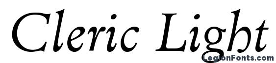 Cleric Light SSi Light Italic Font