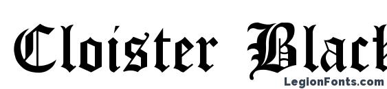 шрифт Cloister Black, бесплатный шрифт Cloister Black, предварительный просмотр шрифта Cloister Black