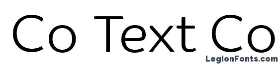 Co Text Corp Light Font