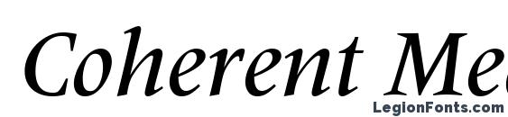Coherent Medium SSi Medium Italic Font
