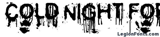 шрифт Cold Night for Alligators, бесплатный шрифт Cold Night for Alligators, предварительный просмотр шрифта Cold Night for Alligators