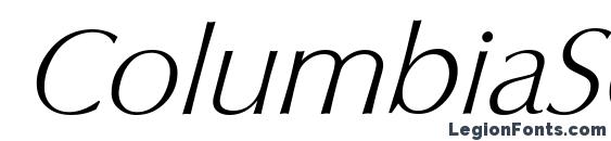 ColumbiaSerial Xlight Italic Font