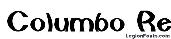 шрифт Columbo Regular, бесплатный шрифт Columbo Regular, предварительный просмотр шрифта Columbo Regular