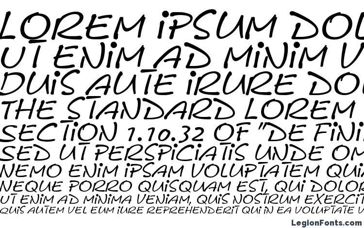 specimens Comix RegularItalic DB font, sample Comix RegularItalic DB font, an example of writing Comix RegularItalic DB font, review Comix RegularItalic DB font, preview Comix RegularItalic DB font, Comix RegularItalic DB font